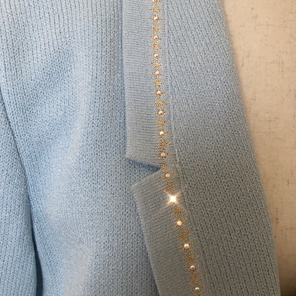 NWT - ST JOHN EVENING Crystal Embelished Knit Jacket & Ivory Skirt Size 16 - Picture 7 of 11
